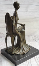 Art Deco Gilded Age Fashion Model Actress Dancer Bronze Sculpture