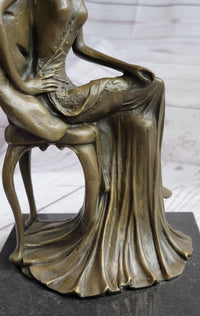 Art Deco Gilded Age Fashion Model Actress Dancer Bronze Sculpture