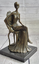 Art Deco Gilded Age Fashion Model Actress Dancer Bronze Sculpture