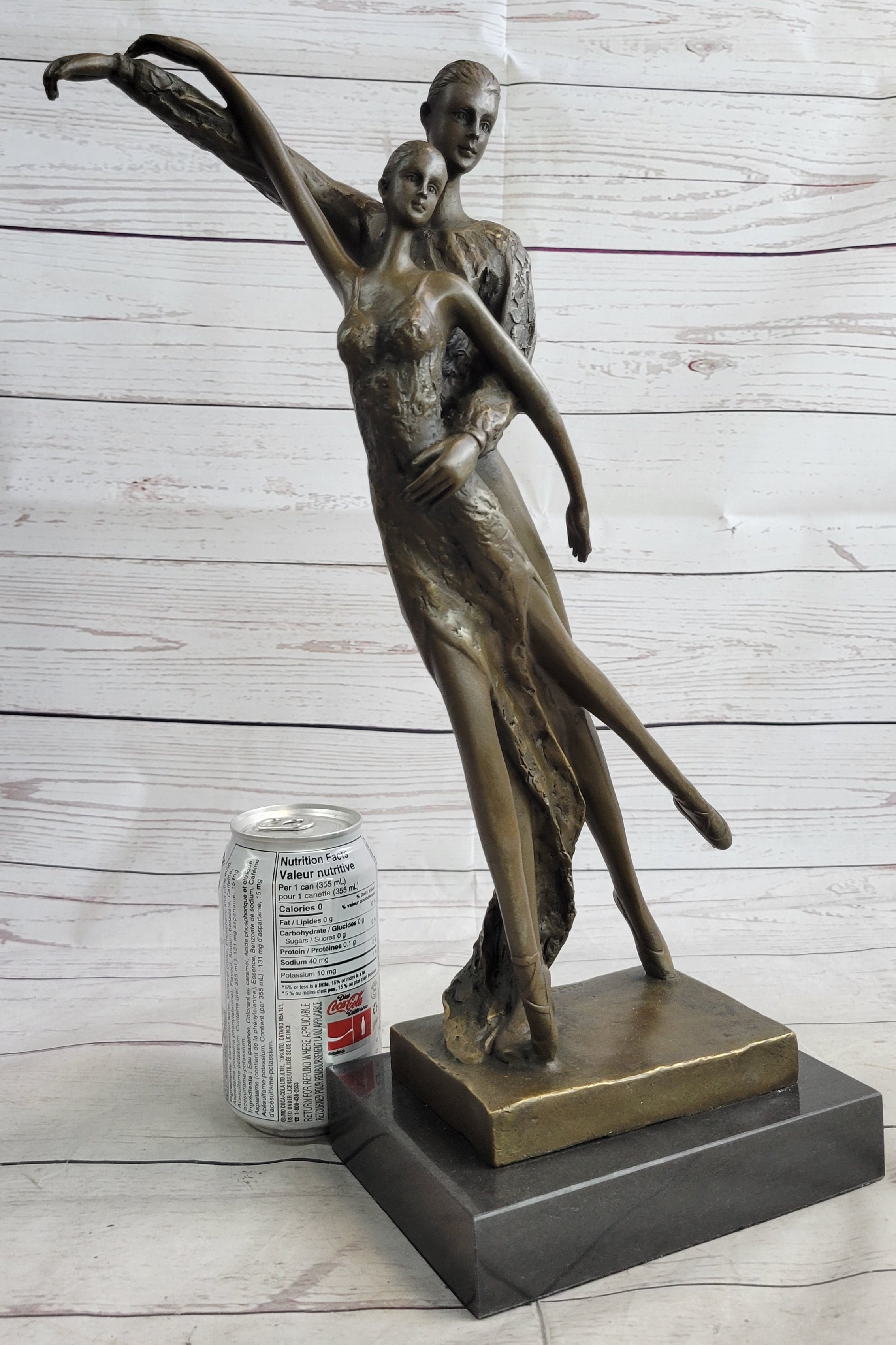 Bronze Sculpture Modern Art Ballerina Dancers by Aldo Vitaleh