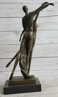 Bronze Sculpture Modern Art Ballerina Dancers by Aldo Vitaleh