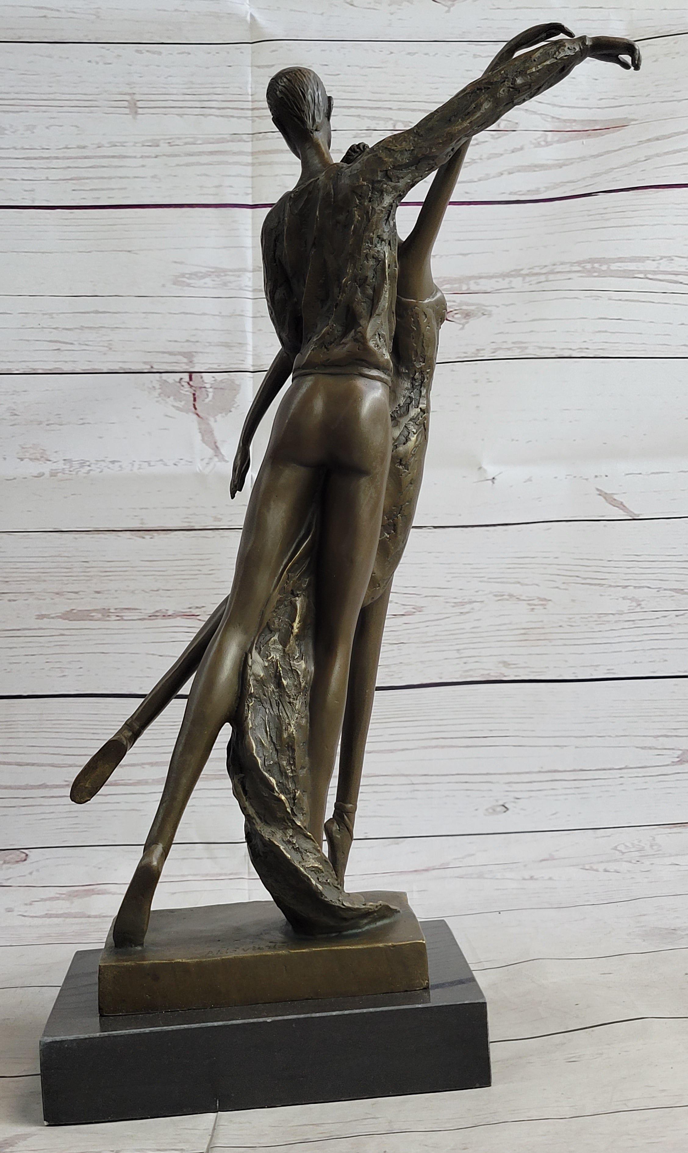 Bronze Sculpture Modern Art Ballerina Dancers by Aldo Vitaleh