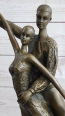 Bronze Sculpture Modern Art Ballerina Dancers by Aldo Vitaleh