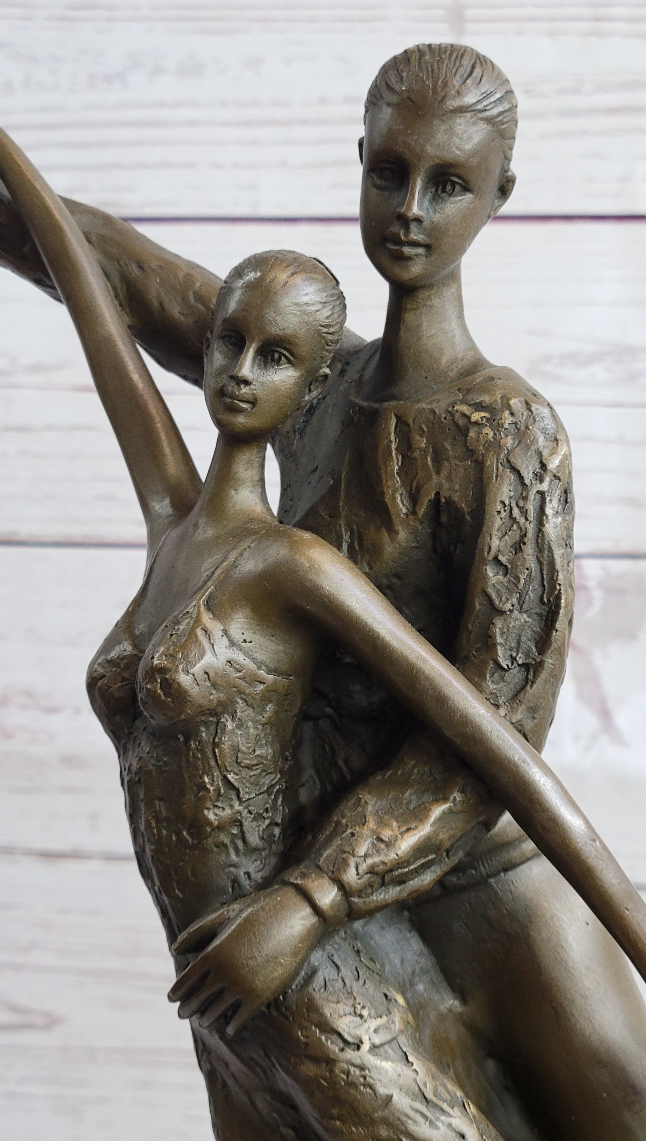 Bronze Sculpture Modern Art Ballerina Dancers by Aldo Vitaleh