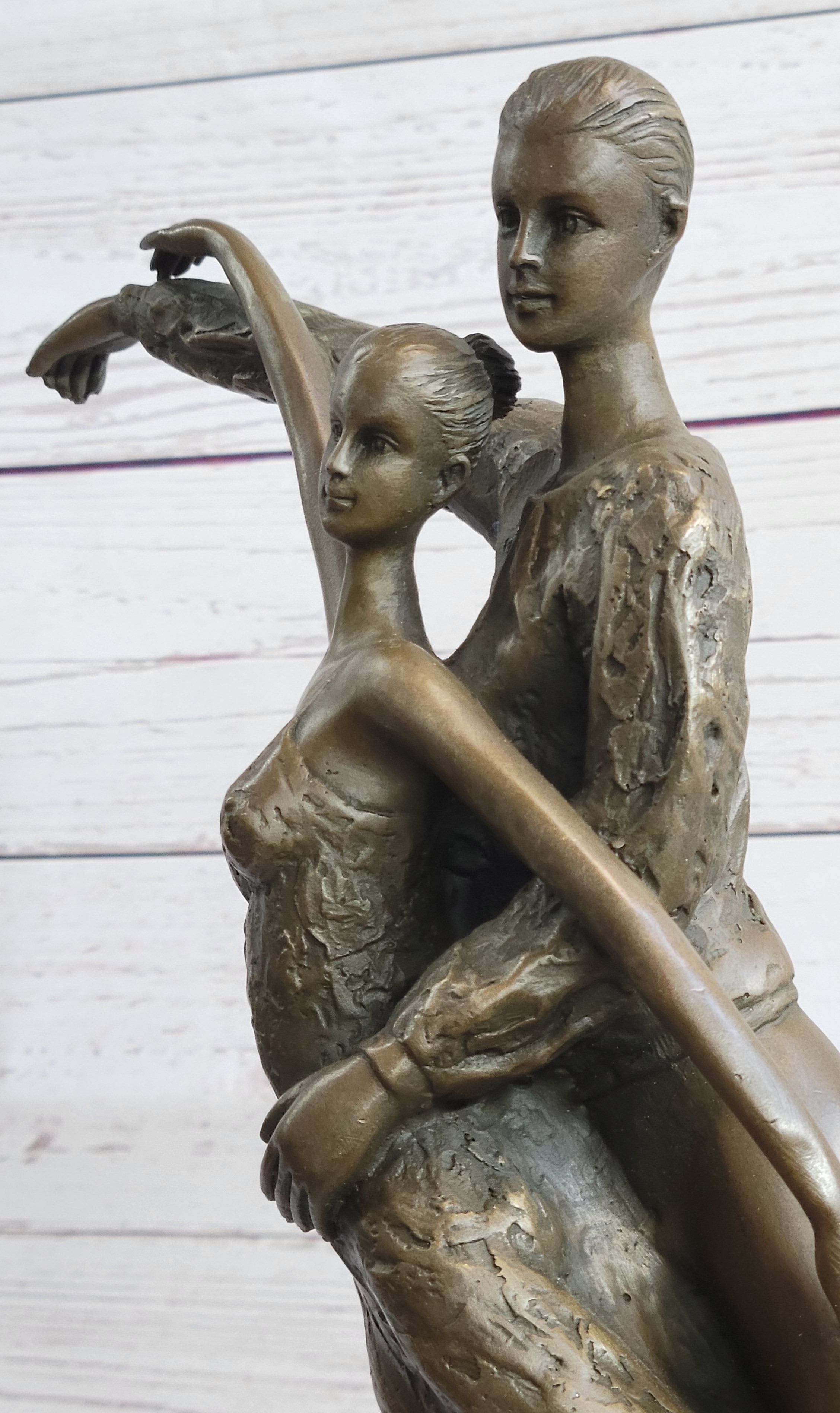 Bronze Sculpture Modern Art Ballerina Dancers by Aldo Vitaleh