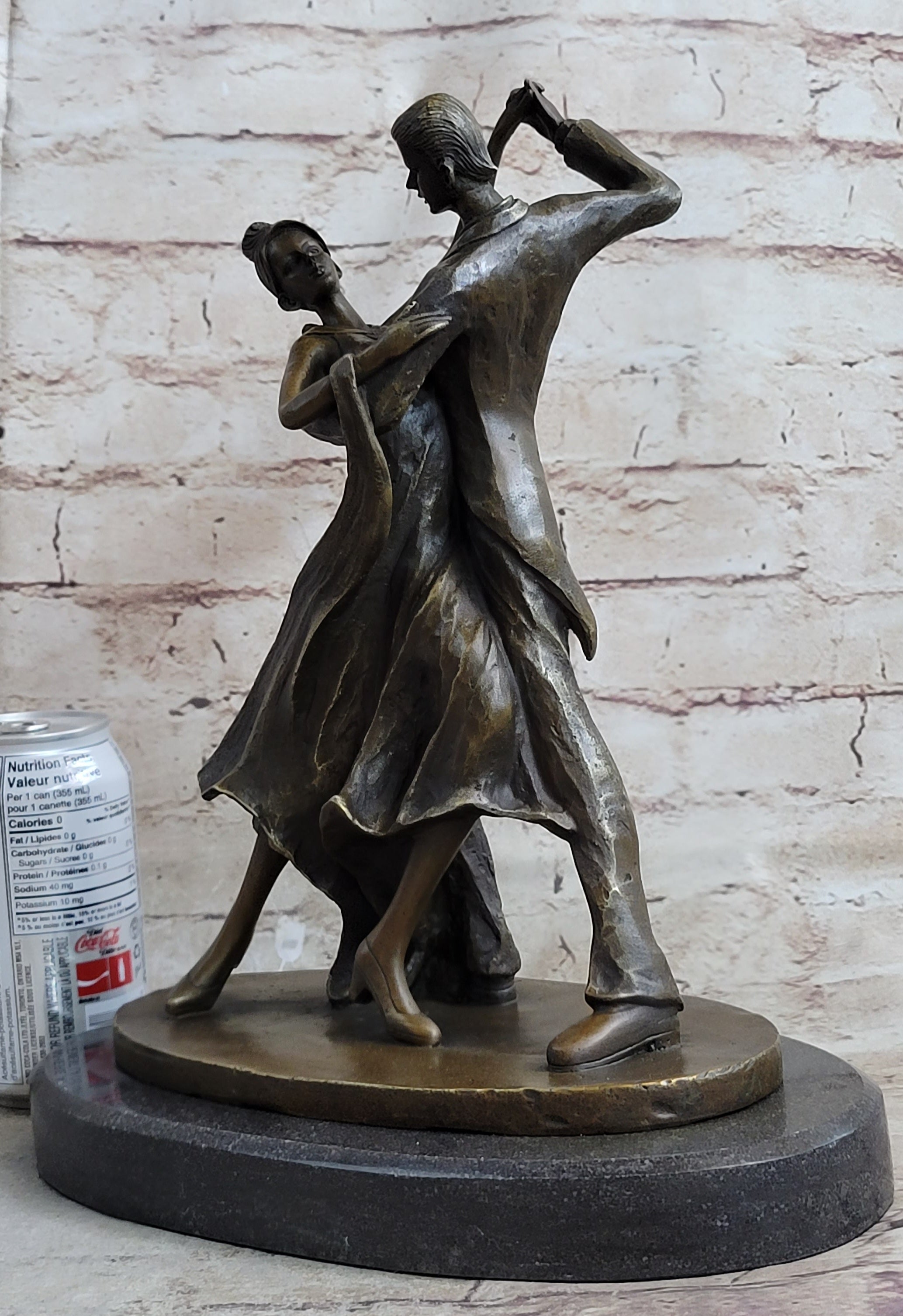 Signed Aldo Vitaleh Tango Dance Tribute to Degas Bronze Sculpture