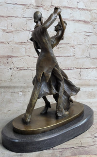 Signed Aldo Vitaleh Tango Dance Tribute to Degas Bronze Sculpture