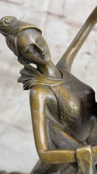 Signed Aldo Vitaleh Tango Dance Tribute to Degas Bronze Sculpture