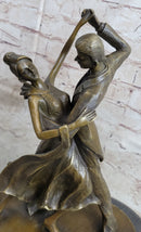Signed Aldo Vitaleh Tango Dance Tribute to Degas Bronze Sculpture
