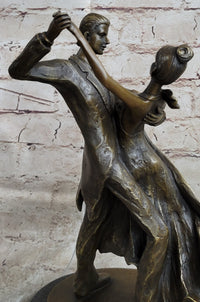 Signed Aldo Vitaleh Tango Dance Tribute to Degas Bronze Sculpture