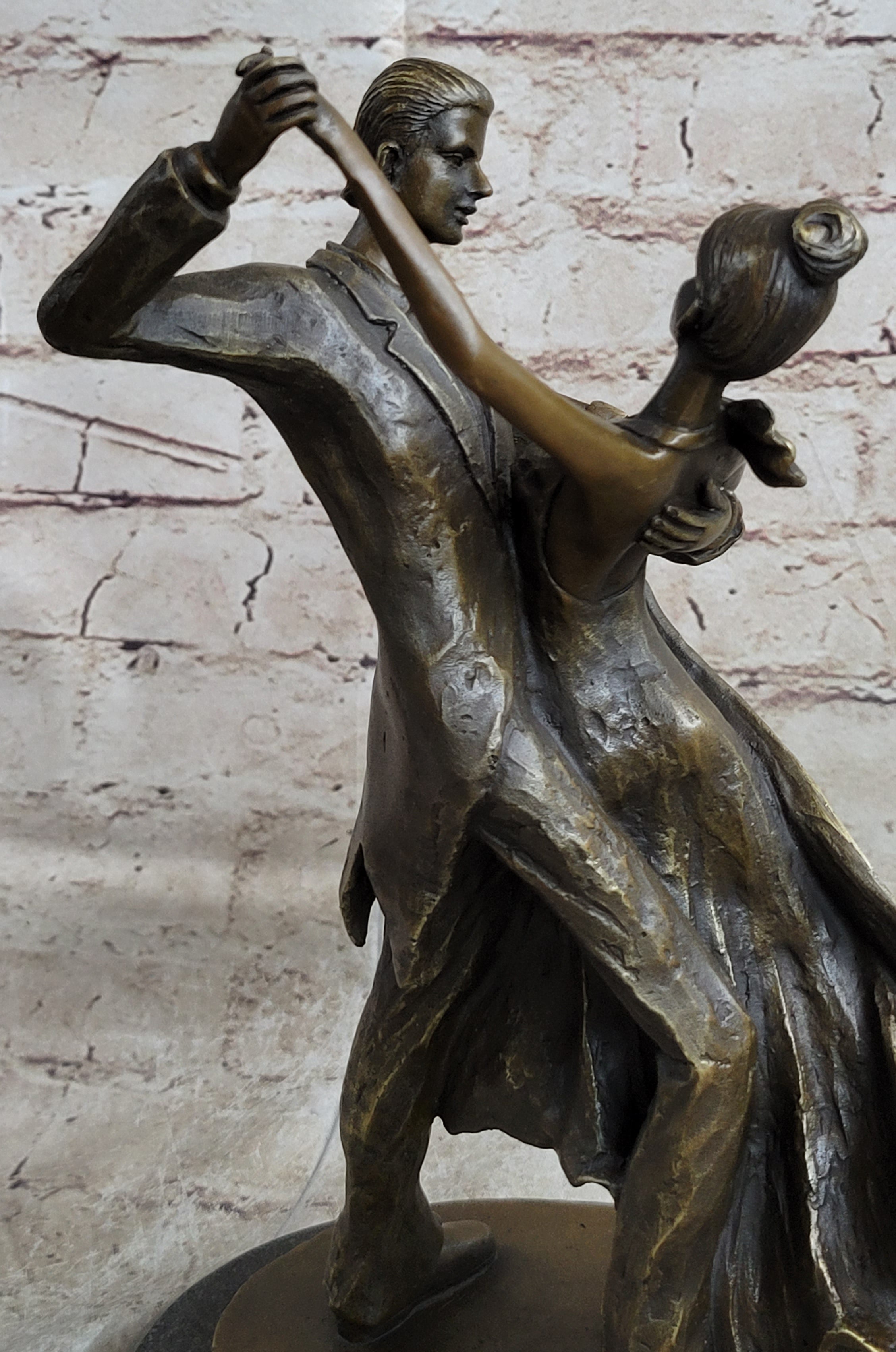 Signed Aldo Vitaleh Tango Dance Tribute to Degas Bronze Sculpture