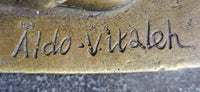 Signed Aldo Vitaleh Tango Dance Tribute to Degas Bronze Sculpture