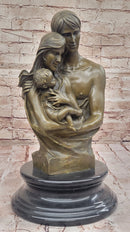 Bronze Family Sculpture – Cherished Moments with Parents and Child