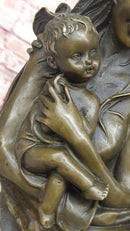 Bronze Family Sculpture – Cherished Moments with Parents and Child