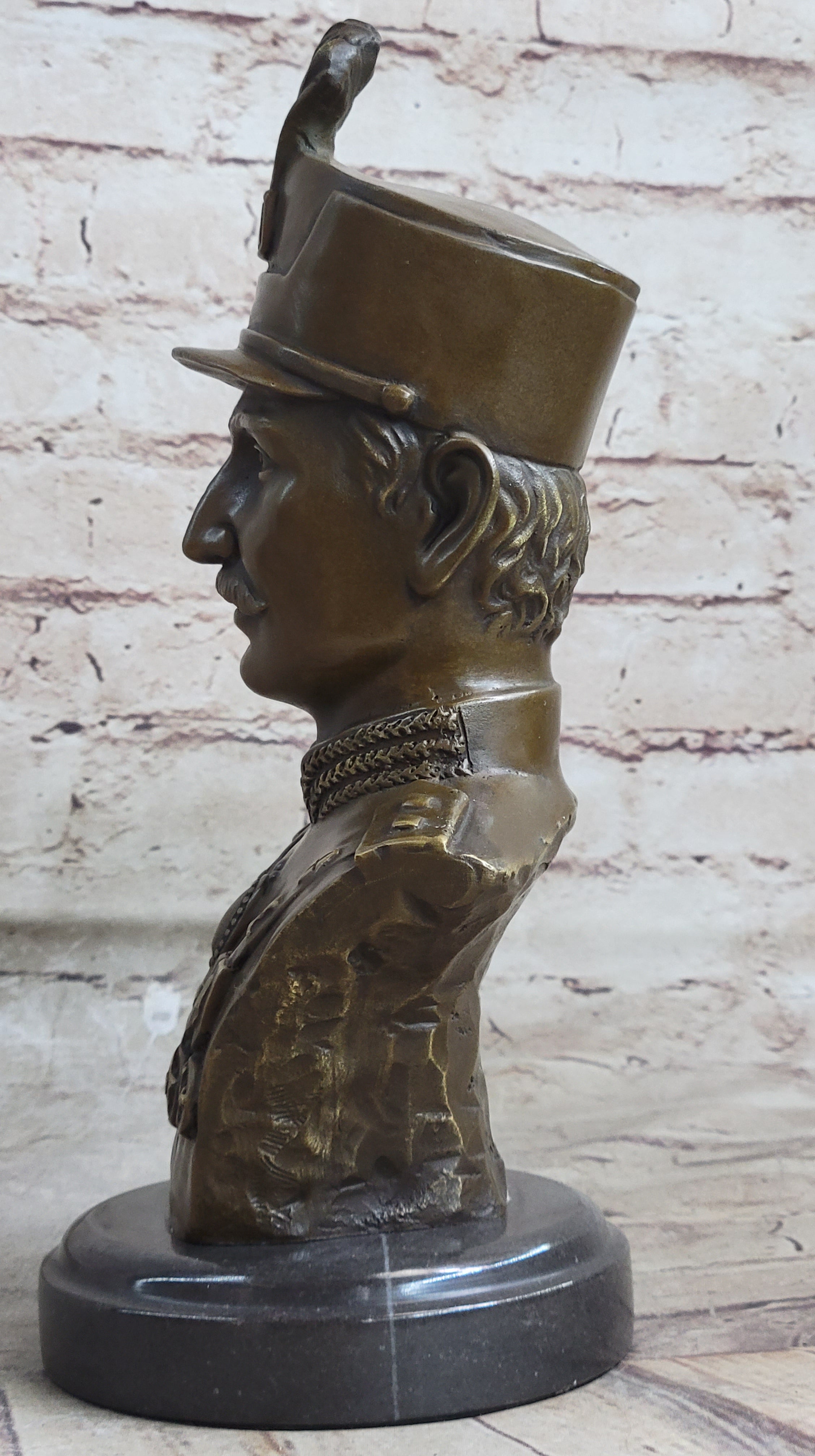Reza Shah Pahlavi Persian Bust Sculpture Art