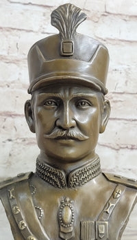 Reza Shah Pahlavi Persian Bust Sculpture Art