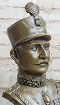 Reza Shah Pahlavi Persian Bust Sculpture Art