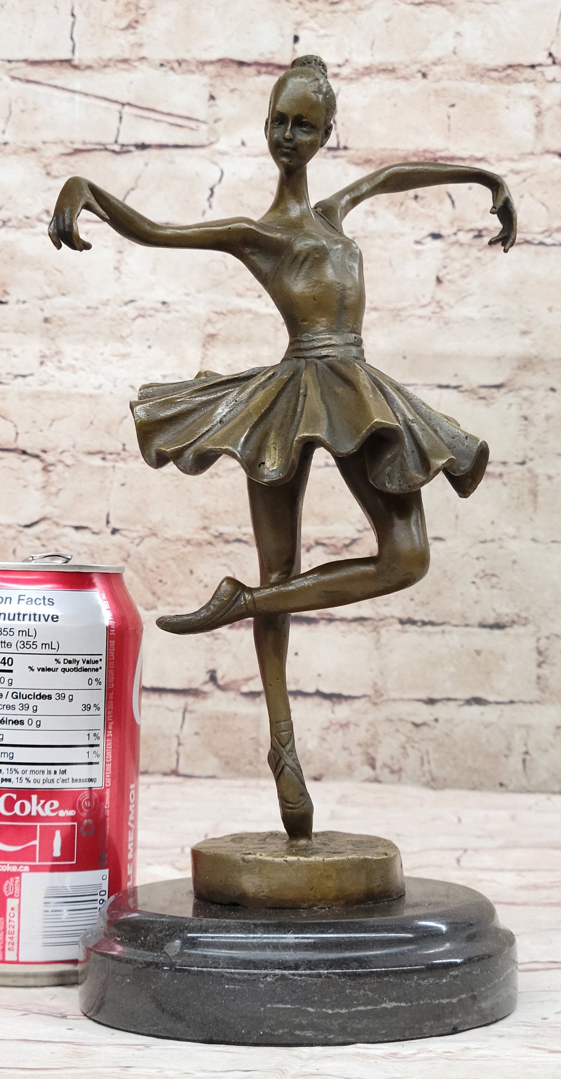 Hot Cast Bronze Ballerina Sculpture by Milo on Marble Base