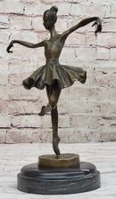 Hot Cast Bronze Ballerina Sculpture by Milo on Marble Base