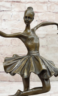 Hot Cast Bronze Ballerina Sculpture by Milo on Marble Base