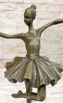Hot Cast Bronze Ballerina Sculpture by Milo on Marble Base
