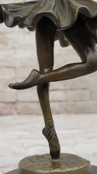 Hot Cast Bronze Ballerina Sculpture by Milo on Marble Base