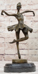 Hot Cast Bronze Ballerina Sculpture by Milo on Marble Base