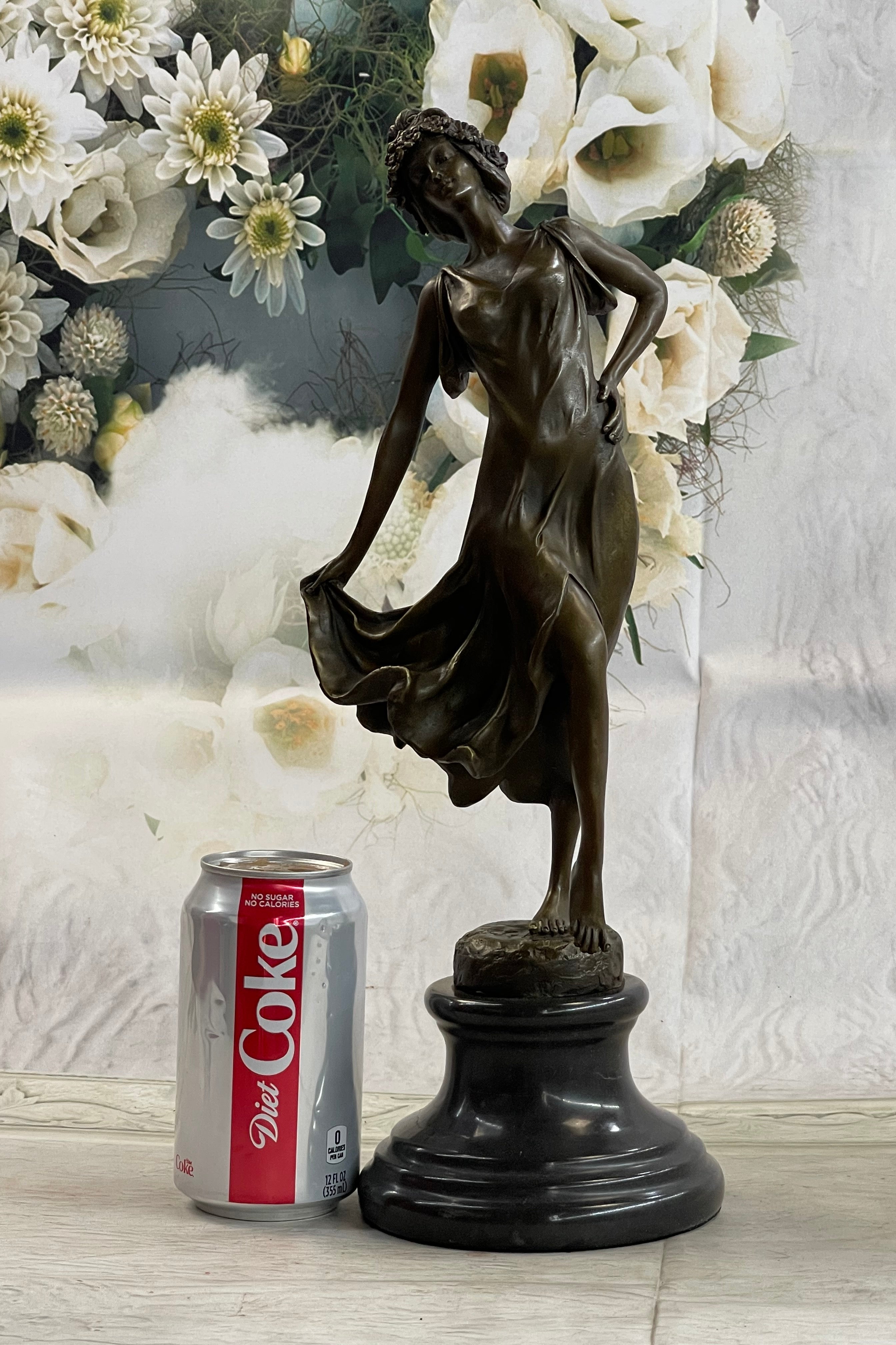 Coinet Art Deco/Nouveau Gypsy Dancer Hot Cast Marble Base