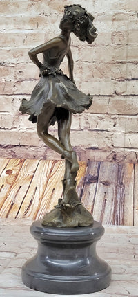 Spanish Gypsy Dancer Bronze Sculpture Art Deco Nouveau Marble