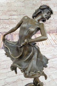 Spanish Gypsy Dancer Bronze Sculpture Art Deco Nouveau Marble
