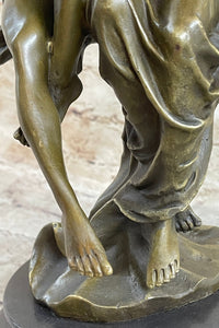 Couple in Love on Swing Bronze Figurine LRG