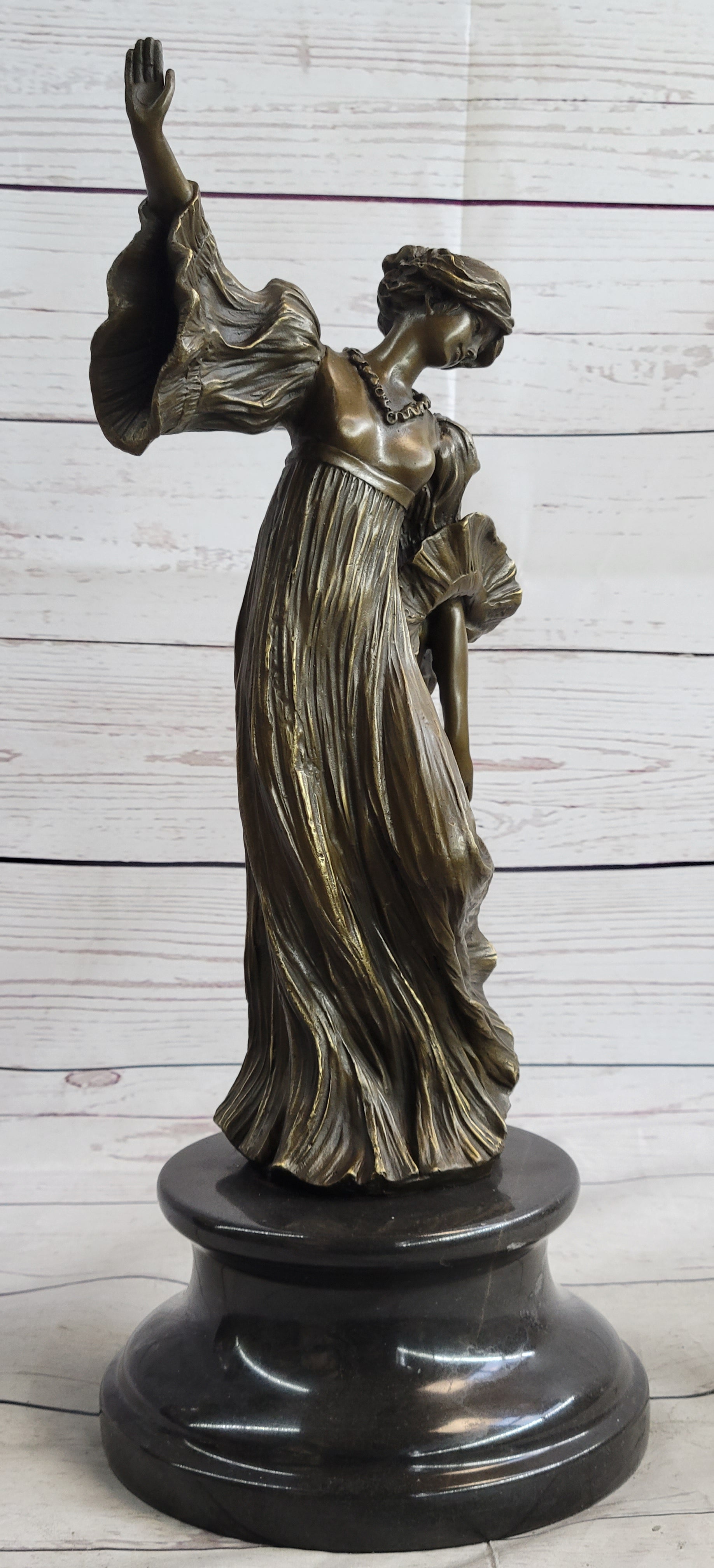 Agathon Léonard Danseuse Chantant Bronze 16" x 6.5"