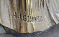 Agathon Léonard Danseuse Chantant Bronze 16" x 6.5"