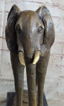 Hot Cast Bronze Elephant Sculpture after Salvador Dali on Marble Base
