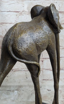 Hot Cast Bronze Elephant Sculpture after Salvador Dali on Marble Base