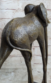Hot Cast Bronze Elephant Sculpture after Salvador Dali on Marble Base