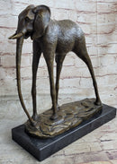 Hot Cast Bronze Elephant Sculpture after Salvador Dali on Marble Base