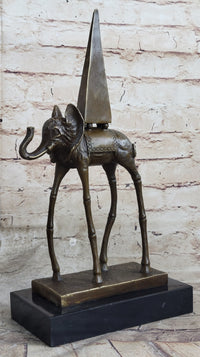 Salvador Dali Space Elephant Bronze Sculpture Surreal Art