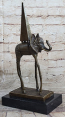 Salvador Dali Space Elephant Bronze Sculpture Surreal Art