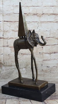Salvador Dali Space Elephant Bronze Sculpture Surreal Art