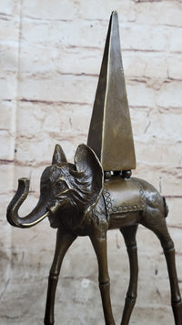 Salvador Dali Space Elephant Bronze Sculpture Surreal Art