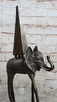 Salvador Dali Space Elephant Bronze Sculpture Surreal Art