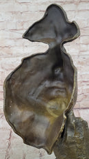 Dali Bronze Face Sculpture – Silence Shushing on Marble Base