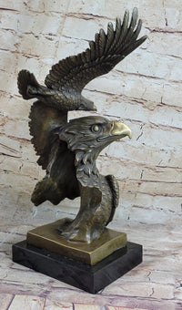 Large American Bald Eagle Hot Cast Bronze Sculpture