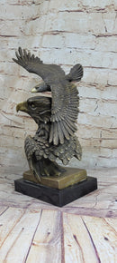 Large American Bald Eagle Hot Cast Bronze Sculpture
