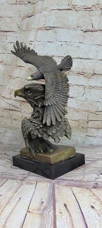 Large American Bald Eagle Hot Cast Bronze Sculpture