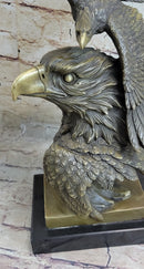 Large American Bald Eagle Hot Cast Bronze Sculpture