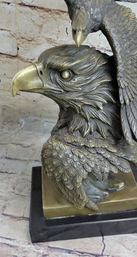 Large American Bald Eagle Hot Cast Bronze Sculpture