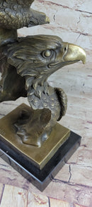 Large American Bald Eagle Hot Cast Bronze Sculpture