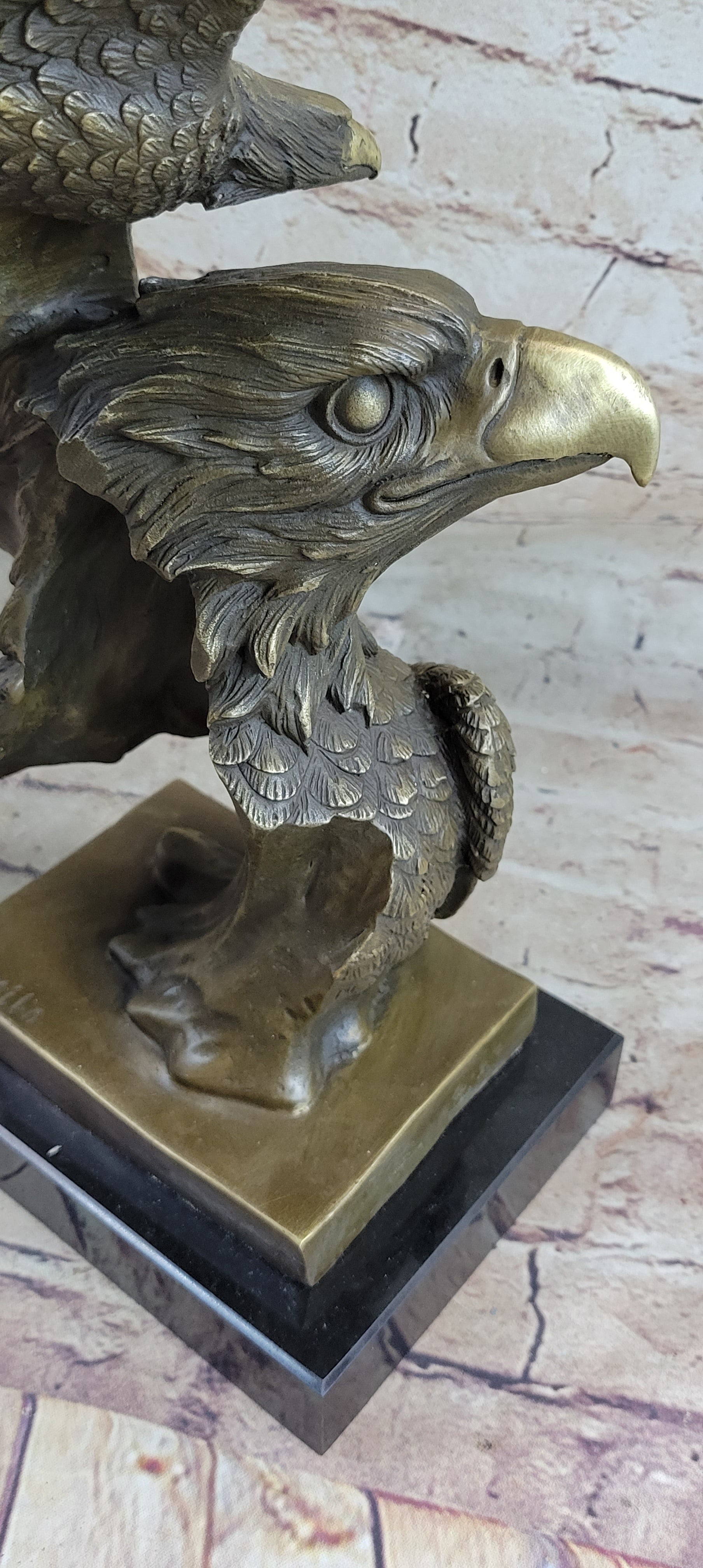 Large American Bald Eagle Hot Cast Bronze Sculpture